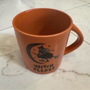 Target Hyde & EEK! Orange Stoneware 16 oz Witch Please Halloween Coffee Tea Mug